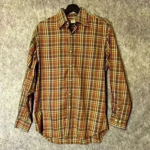 Peter Millar Cotton Plaid Button Down - Medium - Picture 1 of 5